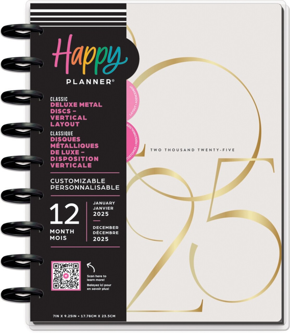 Happy Planner Classic 12-Month Deluxe Planner-Modern Impression; Jan '25 - Dec '25